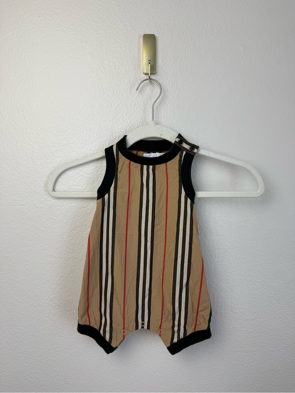 Burberry One Piece Romper Baby Infant 6M Plaid Sleeveless Preppy Heritage